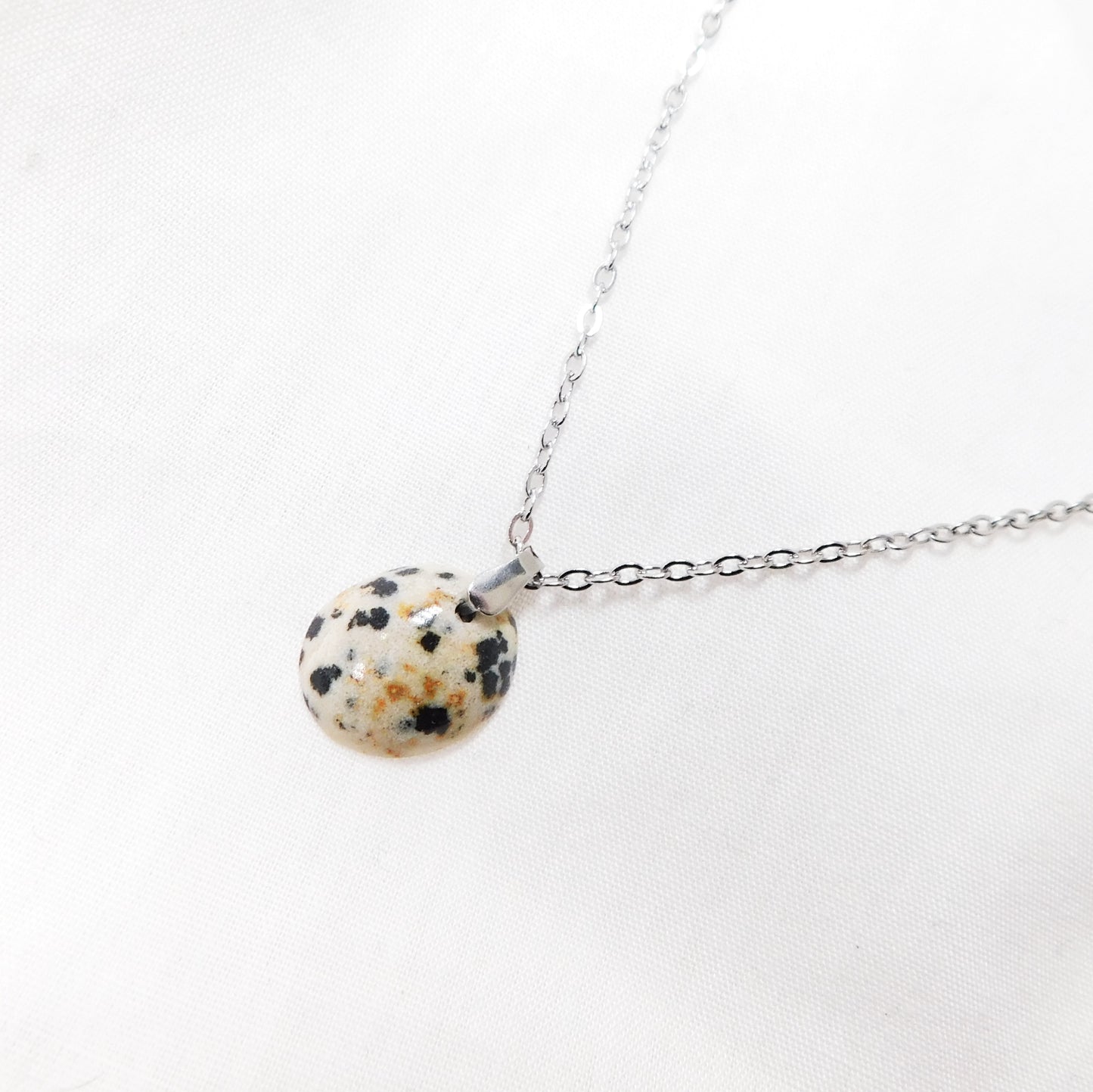 Collier Gemm' Jaspe dalmatien