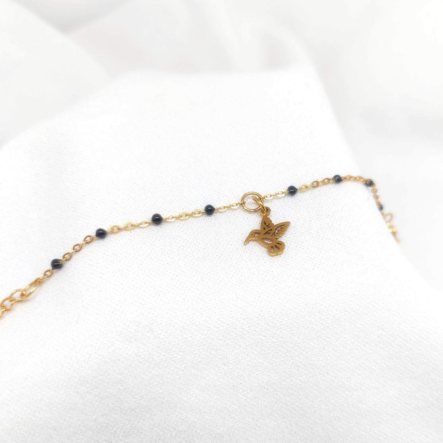 Bracelet enfant en acier inoxydable avec breloque Oiseau