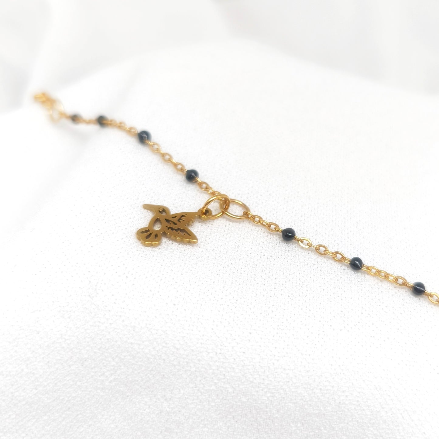 Bracelet enfant en acier inoxydable avec breloque Oiseau