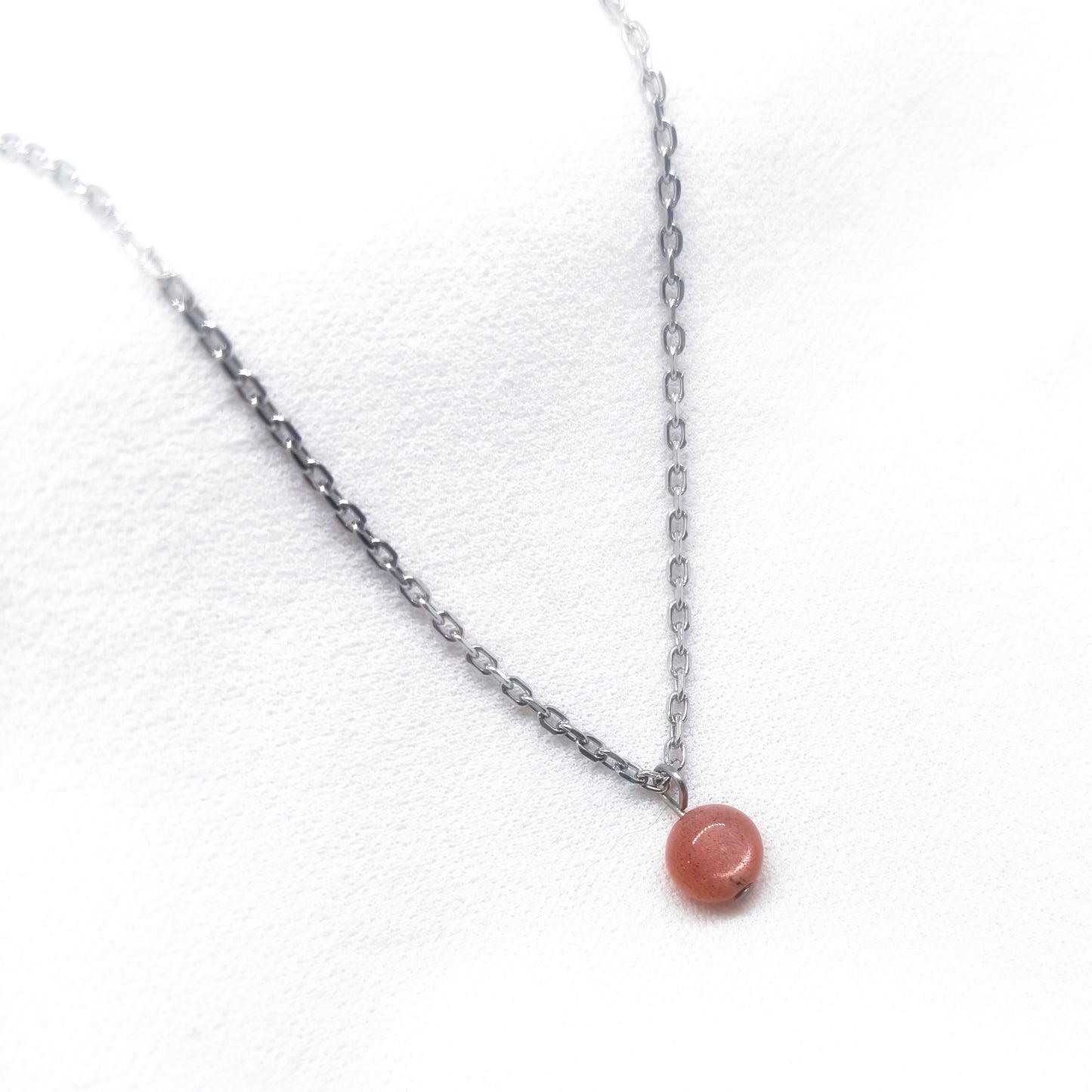 Collier en acier inoxydable Pierre de lune