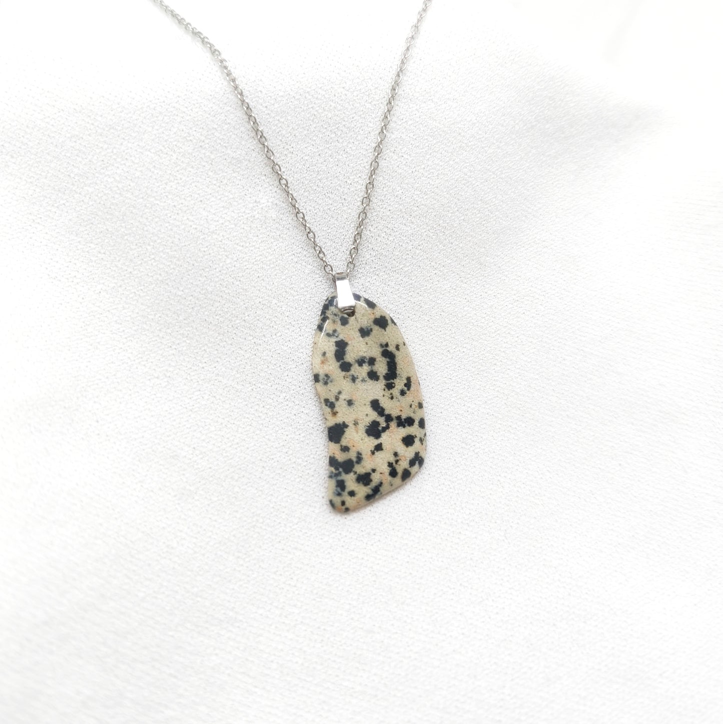 Collier Jaspe dalmatien gemm'arts