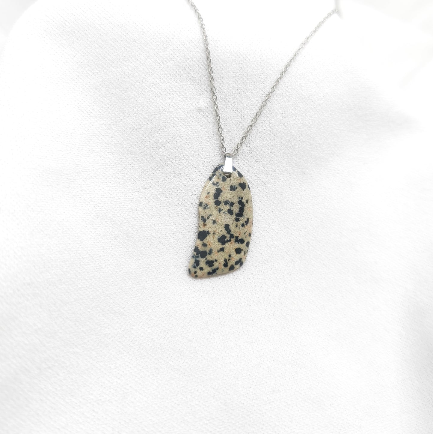 Collier Jaspe dalmatien gemm'arts