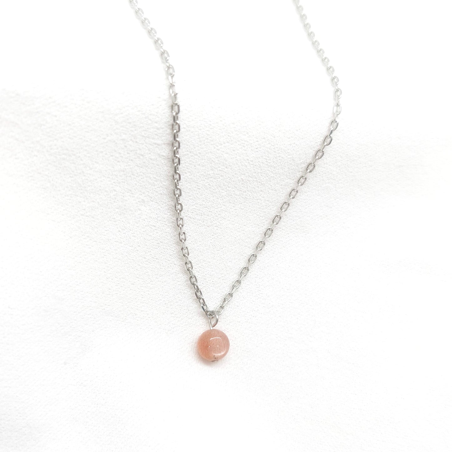 Collier en acier inoxydable Pierre de lune