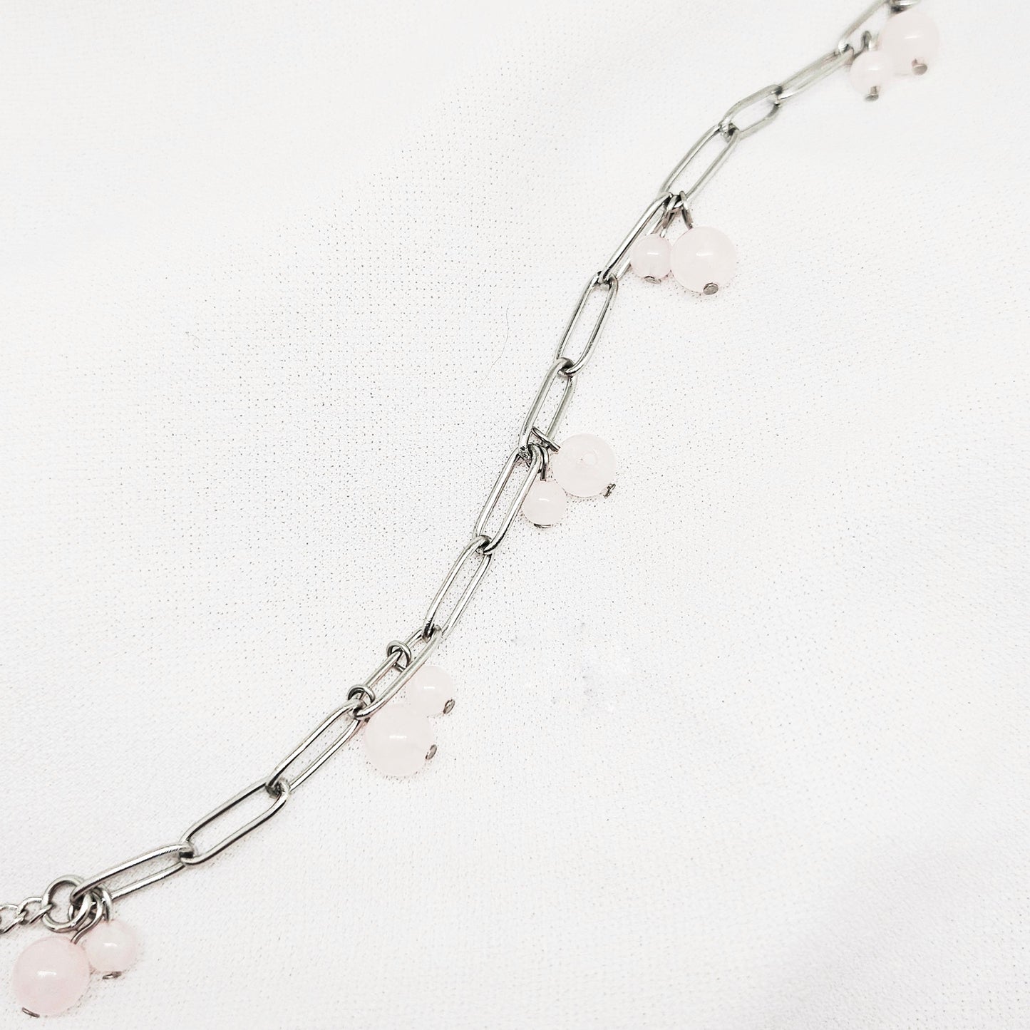 Bracelet Lien de Quartz Rose