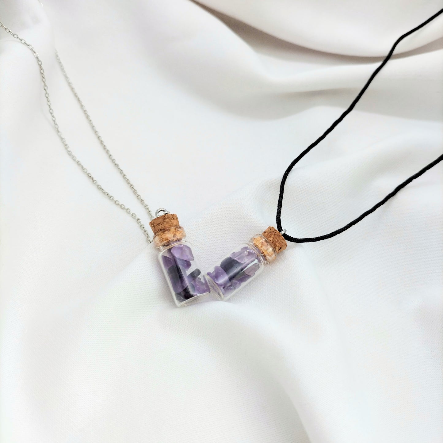 Collier mini bottle Améthyste