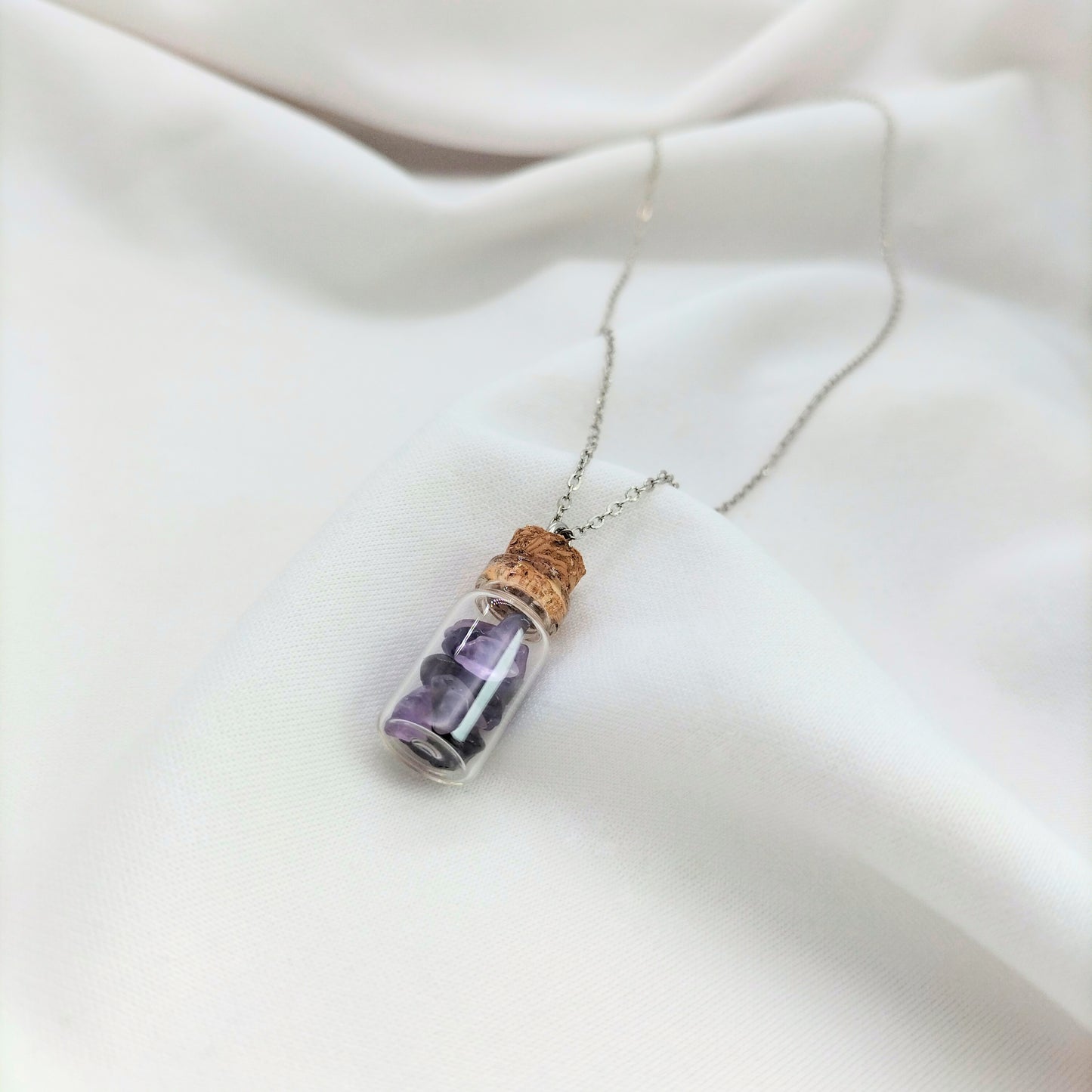 Collier mini bottle Améthyste