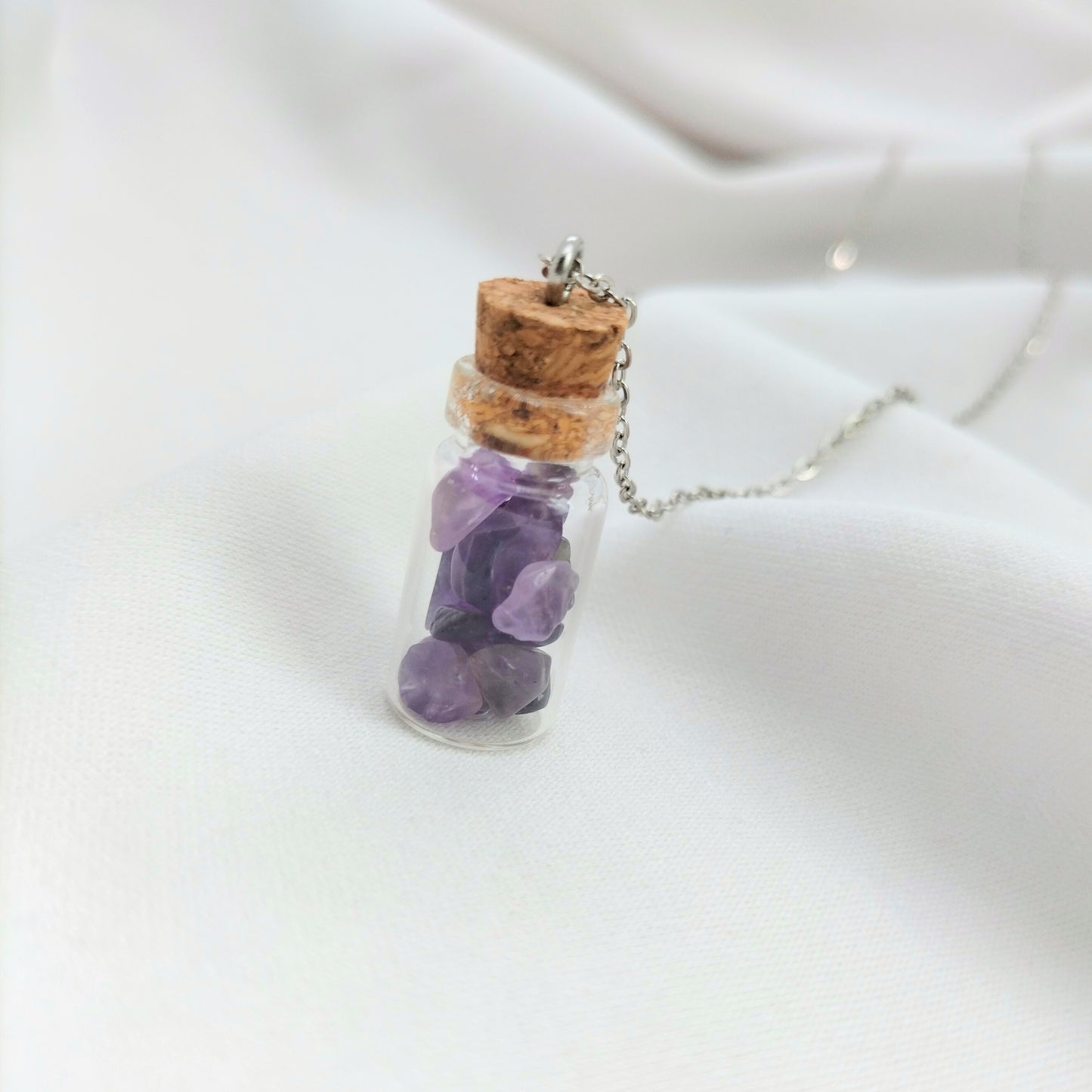 Collier mini bottle Améthyste