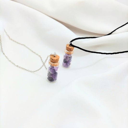 Collier mini bottle Améthyste