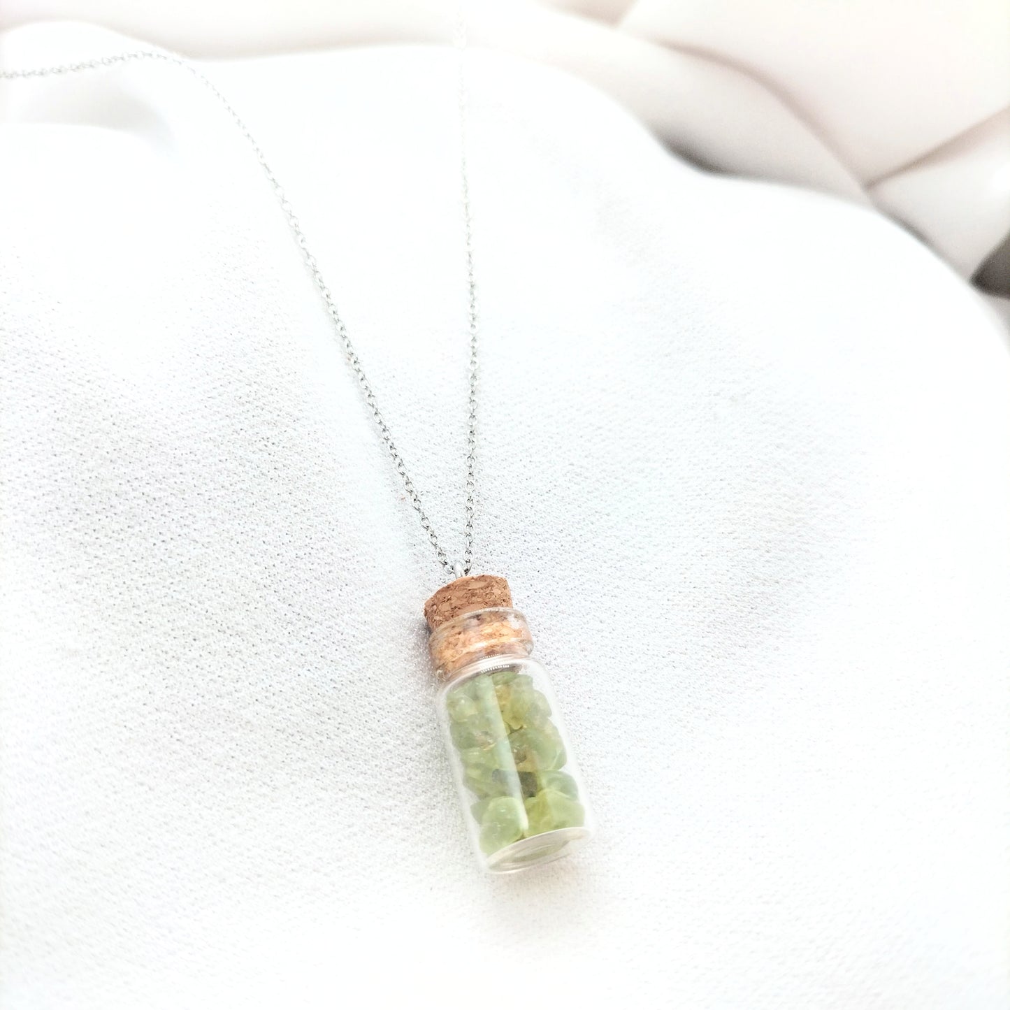 Collier mini bottle Péridot