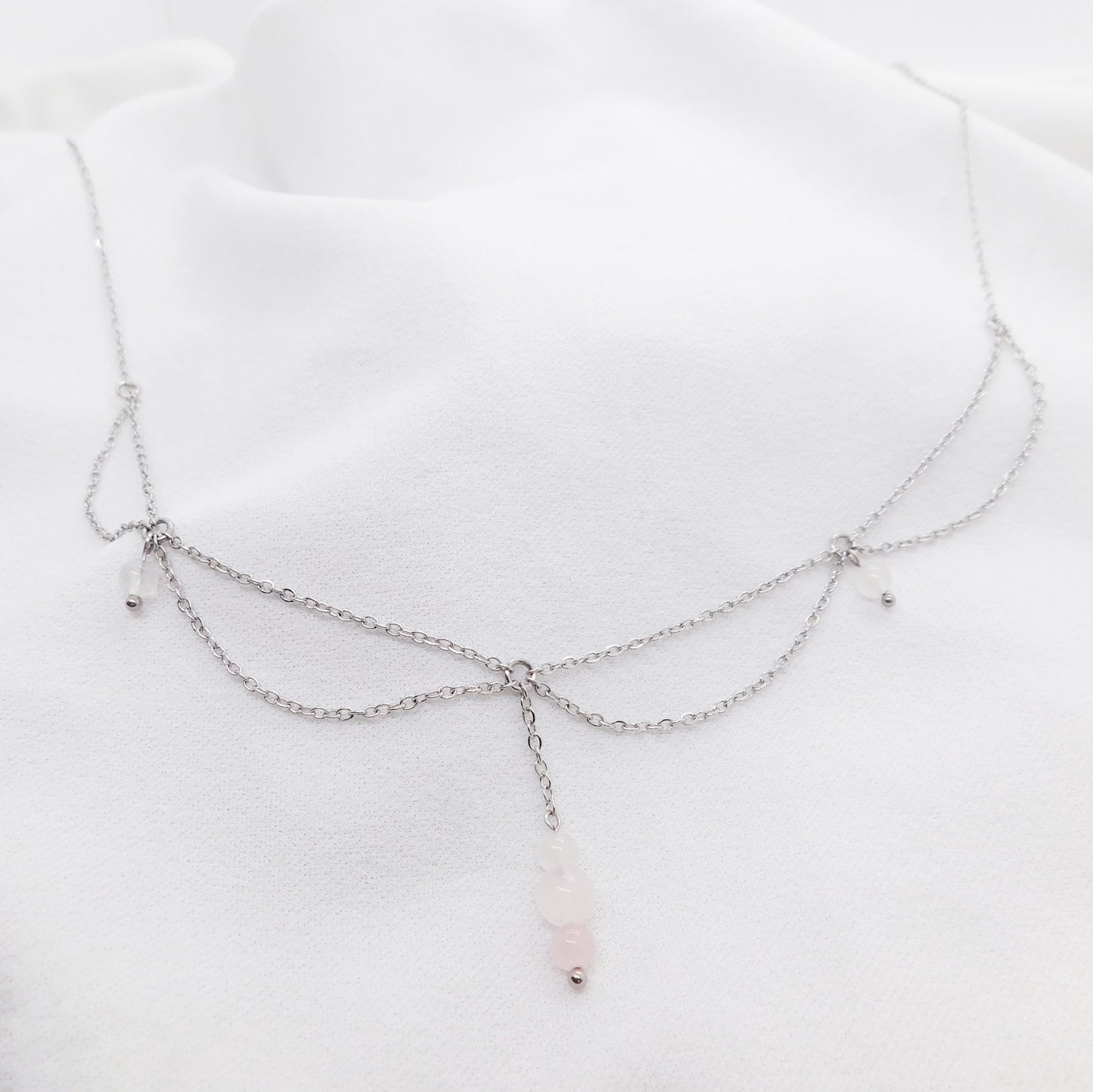 Collier Fae Quartz rose