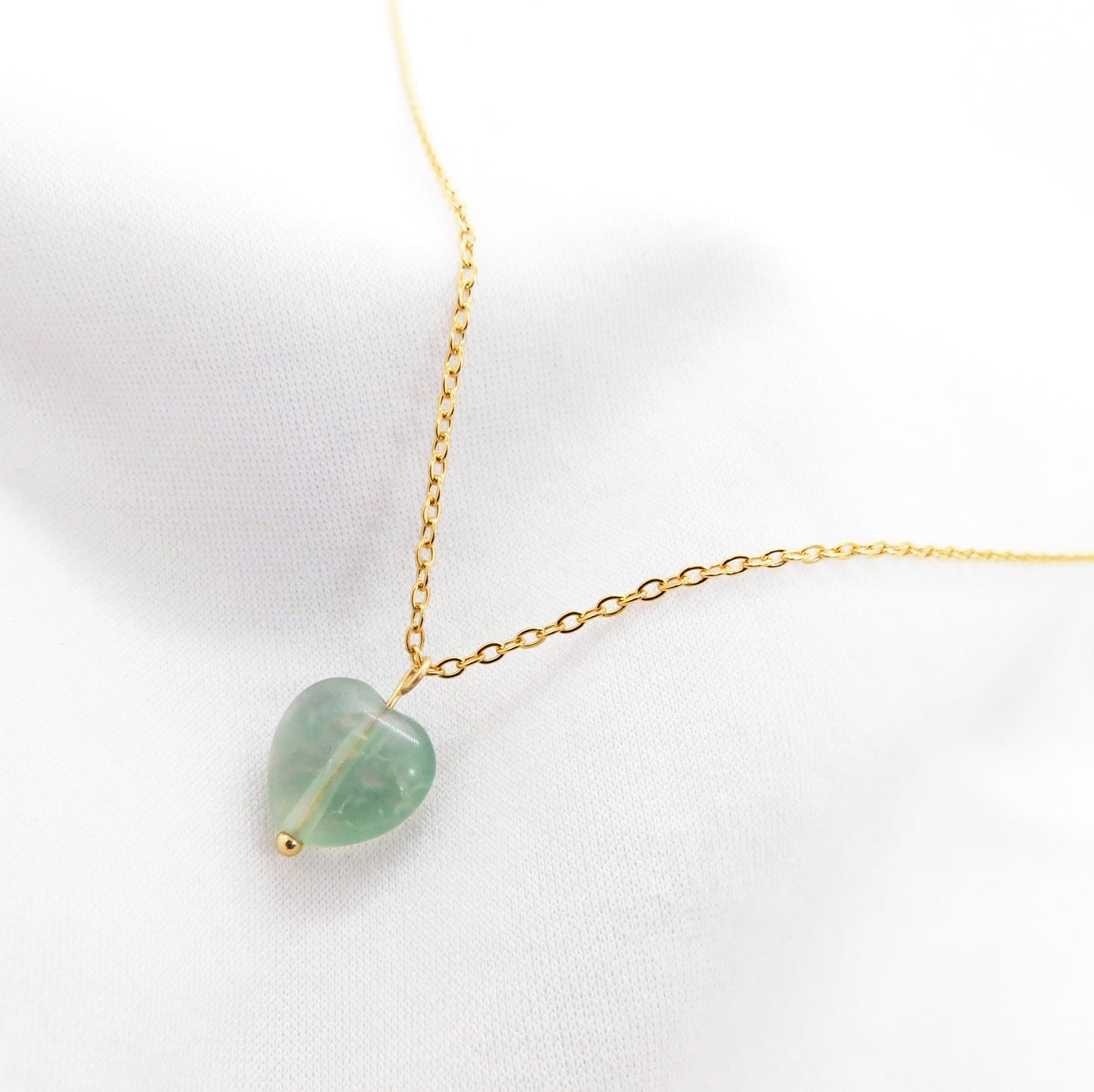 Collier Coeur Fluorite