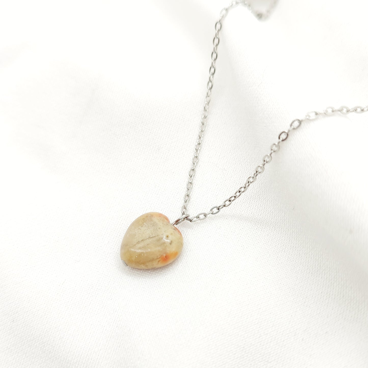 Collier Coeur Agate