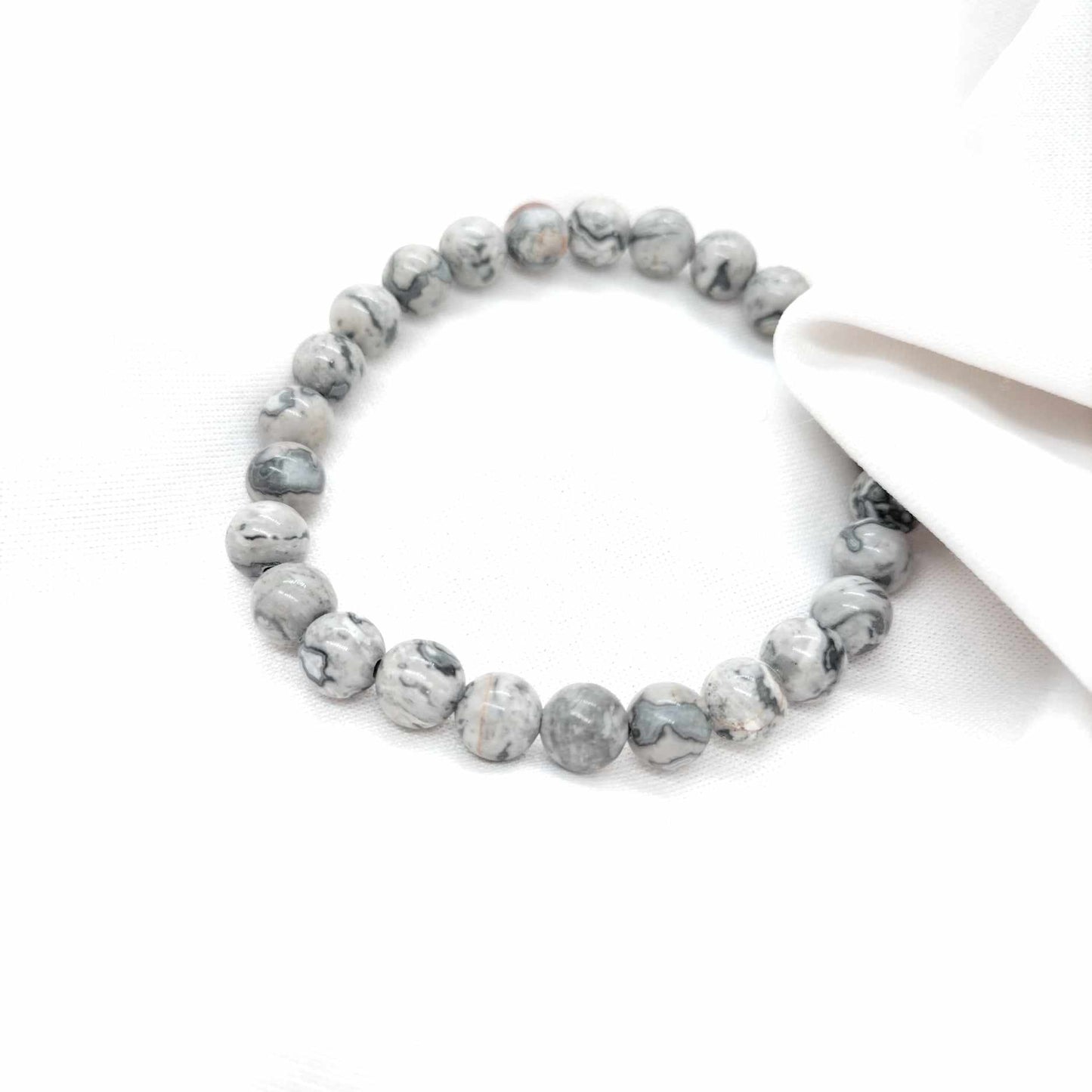 Bracelet Litho Jaspe gris