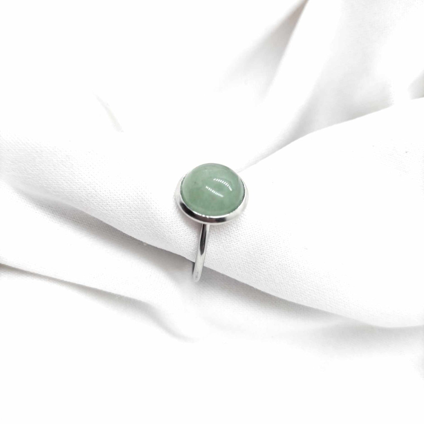 Bague cabochon aventurine