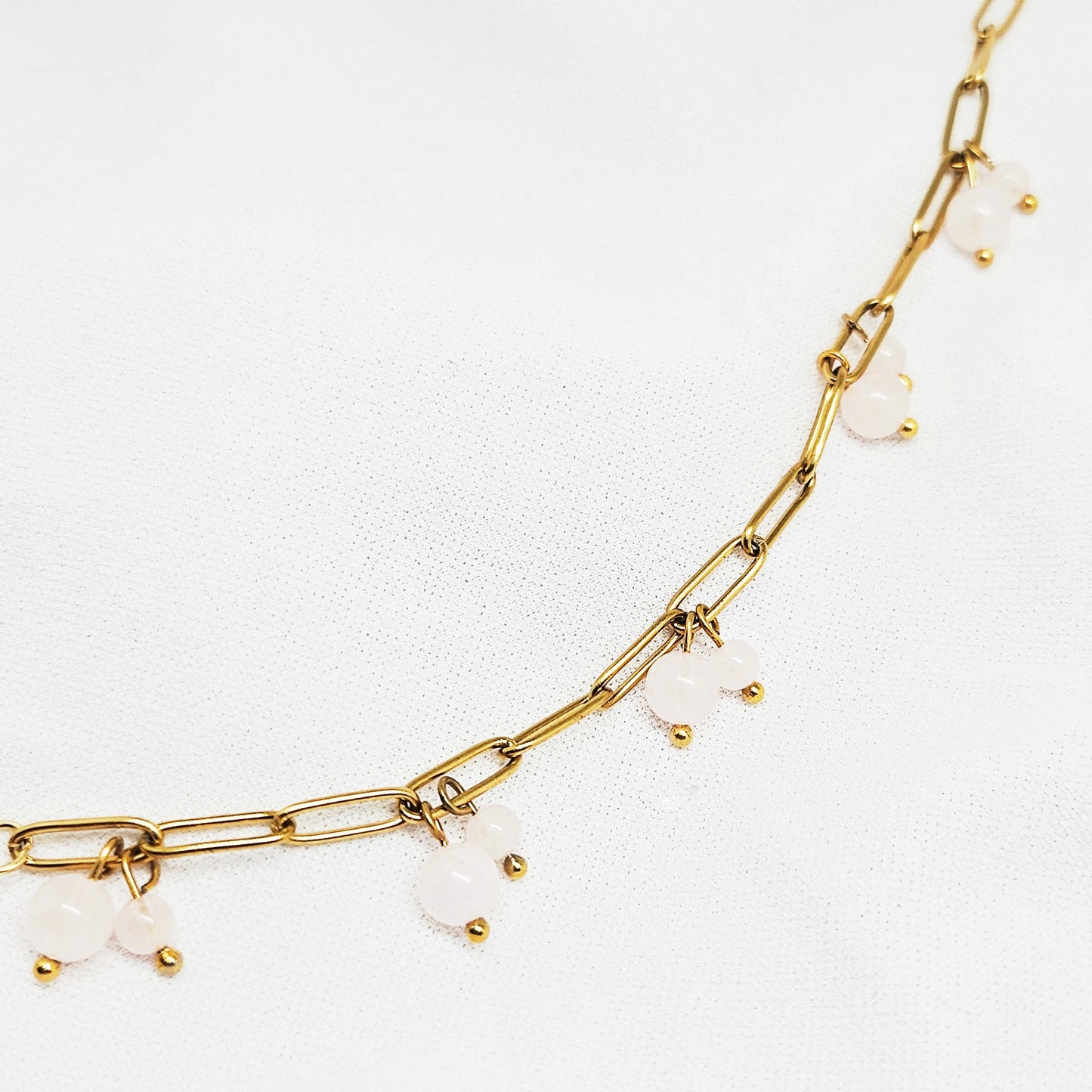 Bracelet Lien de Quartz Rose