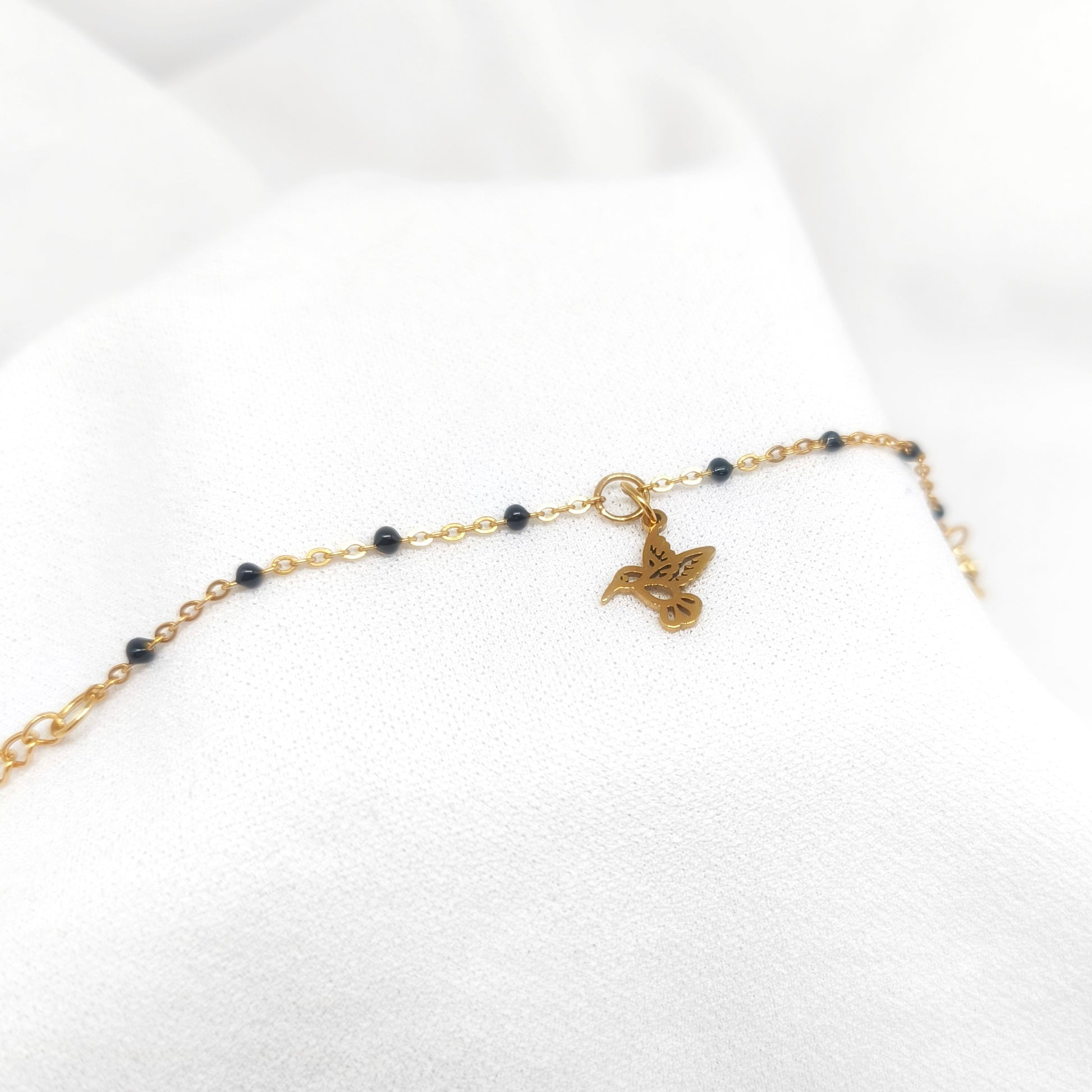Bracelet enfant en acier inoxydable avec breloque Oiseau 