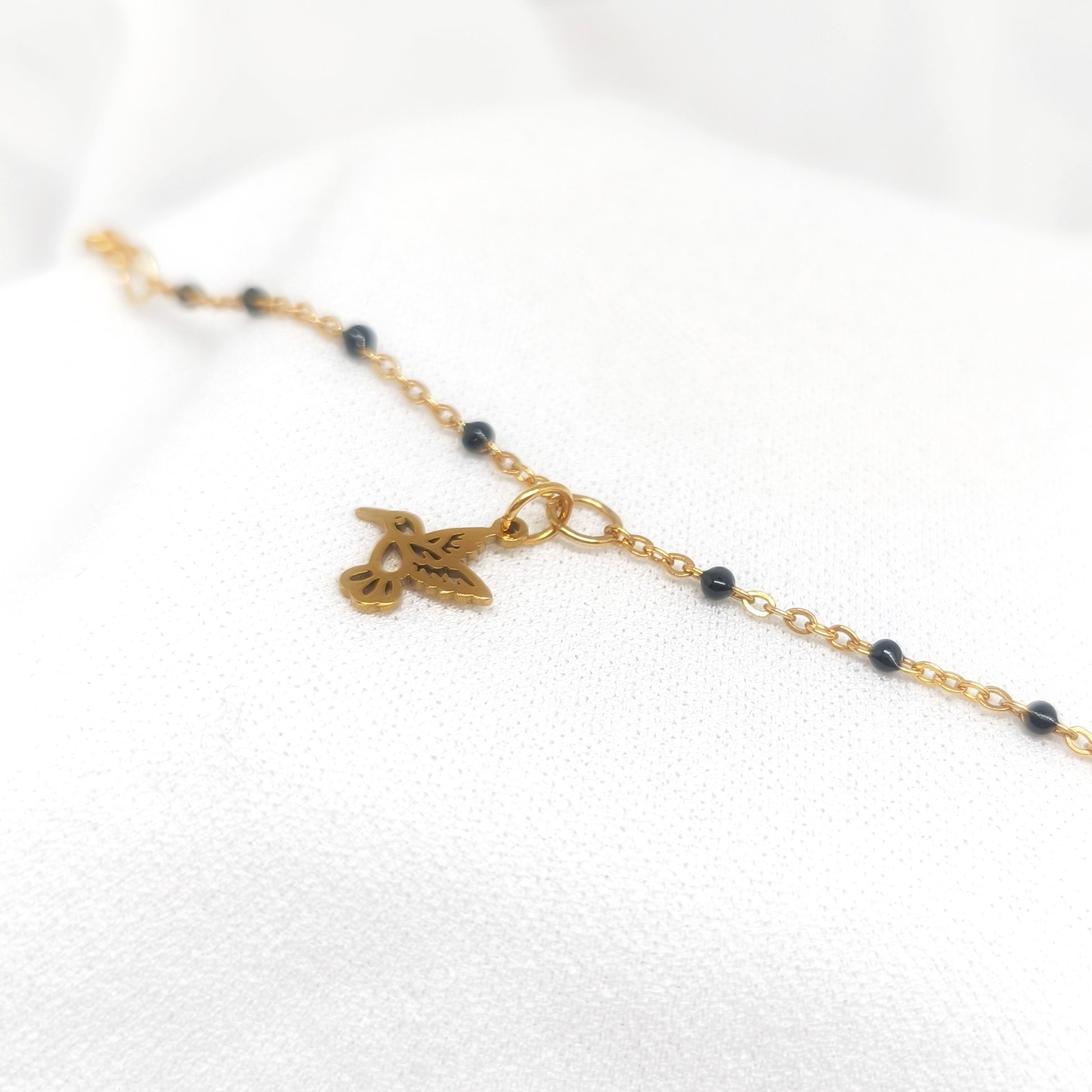 Bracelet enfant en acier inoxydable avec breloque Oiseau 