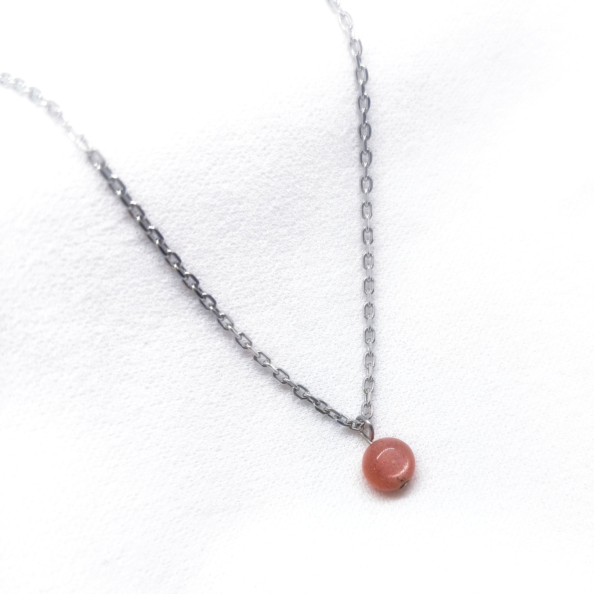 Collier en acier inoxydable Pierre de lune