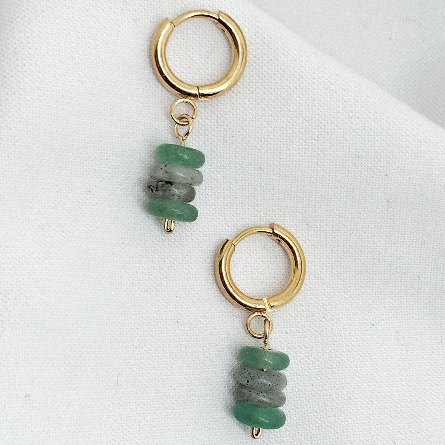 Boucles Jace Aventurine/Labradorite